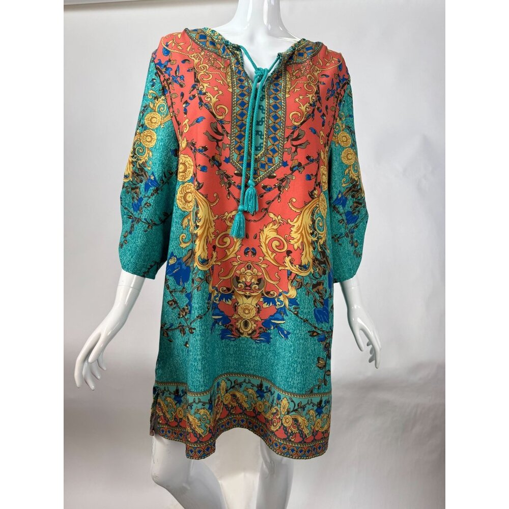 Urban CoCo Womens Boho Printed Tunic Size XL Polyester & Spandex Multicolor With